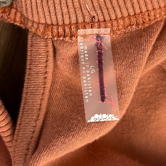 Free People Movement Throw and Go Onesie Sweatshirt Jumpsuit Salmon Sz L - Picture 12 of 16